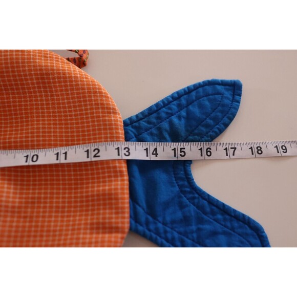 Hand Made Quilt Style Fish Purse Bag Drawstring Backpack Hippy Eclectic Quirky - Picture 2 of 11